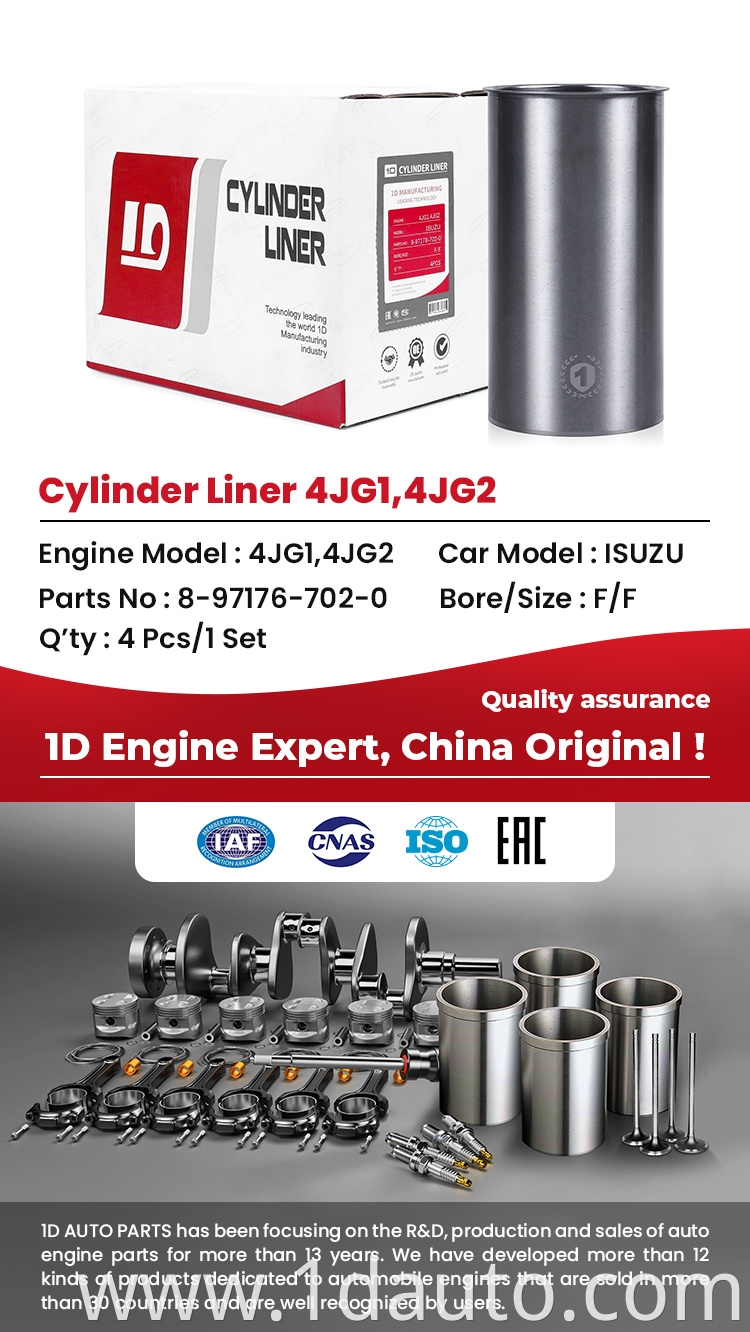 Engine Part Cylinder Liner 4JG1 4JG2